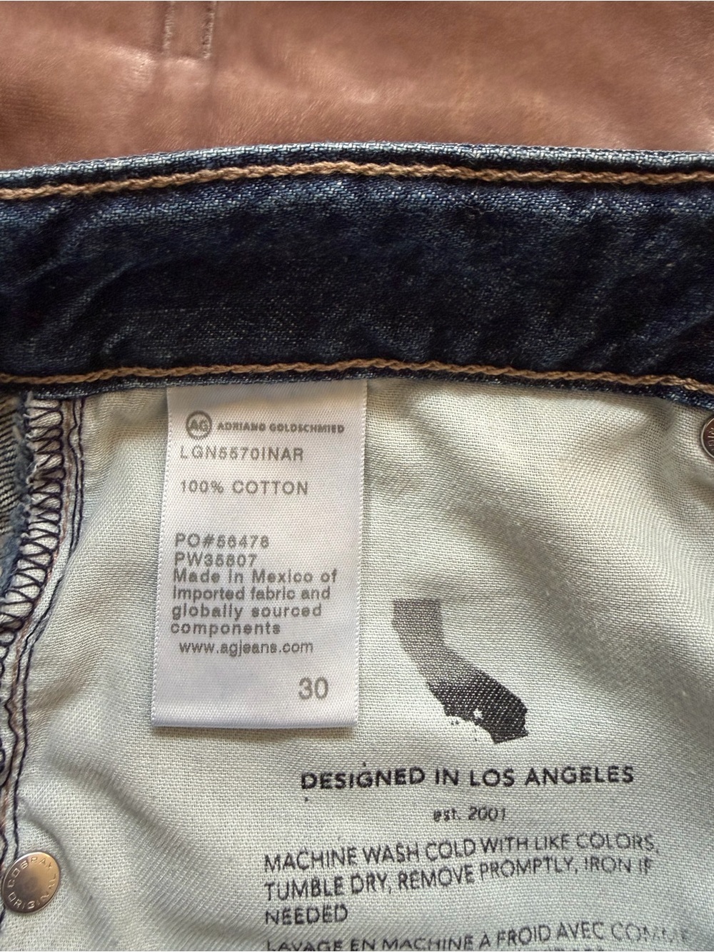 AG Adriano Goldschmied Haruko Dark Indigo Denim Midi Skirt - Picture 5 of 5